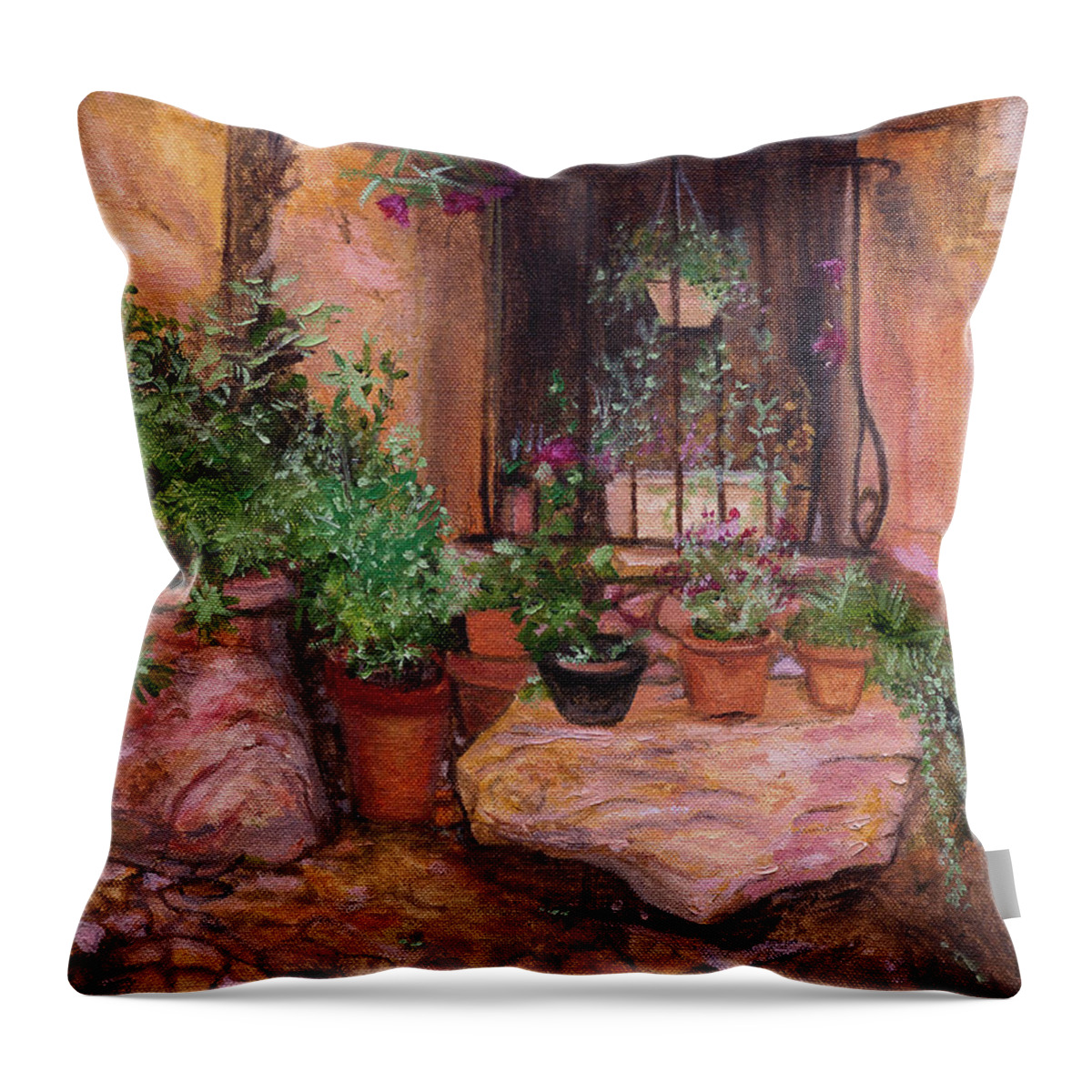 Provence Throw Pillow featuring the painting Provence by Kathy Knopp