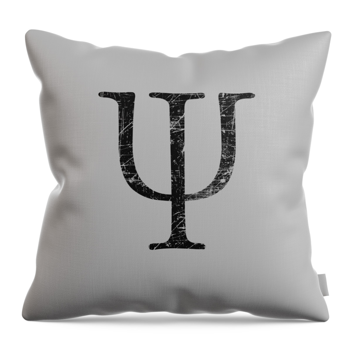 Psi Throw Pillow featuring the digital art Psi Greek Letter Symbol for Psychology by Garaga Designs