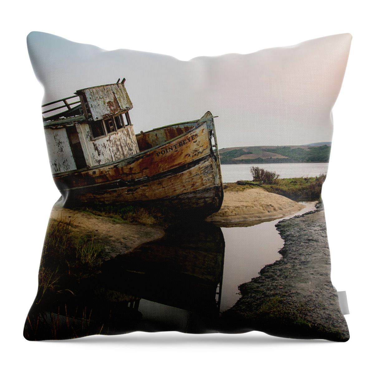  Throw Pillow featuring the photograph Pt. Reyes Shipwreck 4 by Wendy Carrington