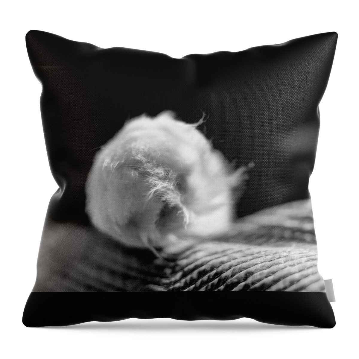 Cotton Throw Pillow featuring the digital art Puff Paw by Kathleen Illes