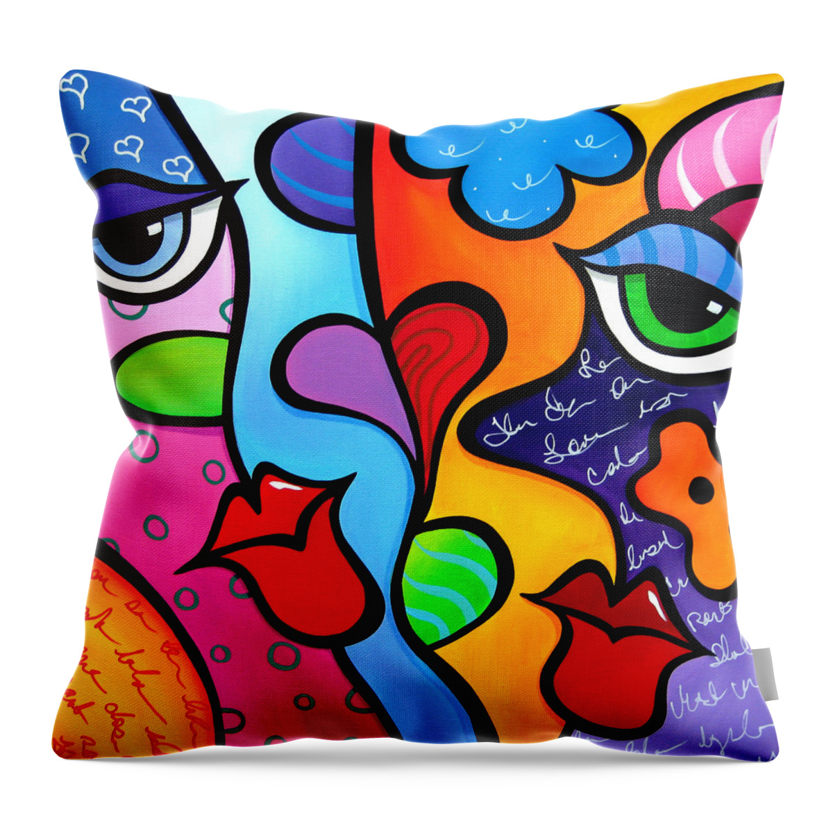 Pop Art Throw Pillow featuring the painting Pure by Tom Fedro