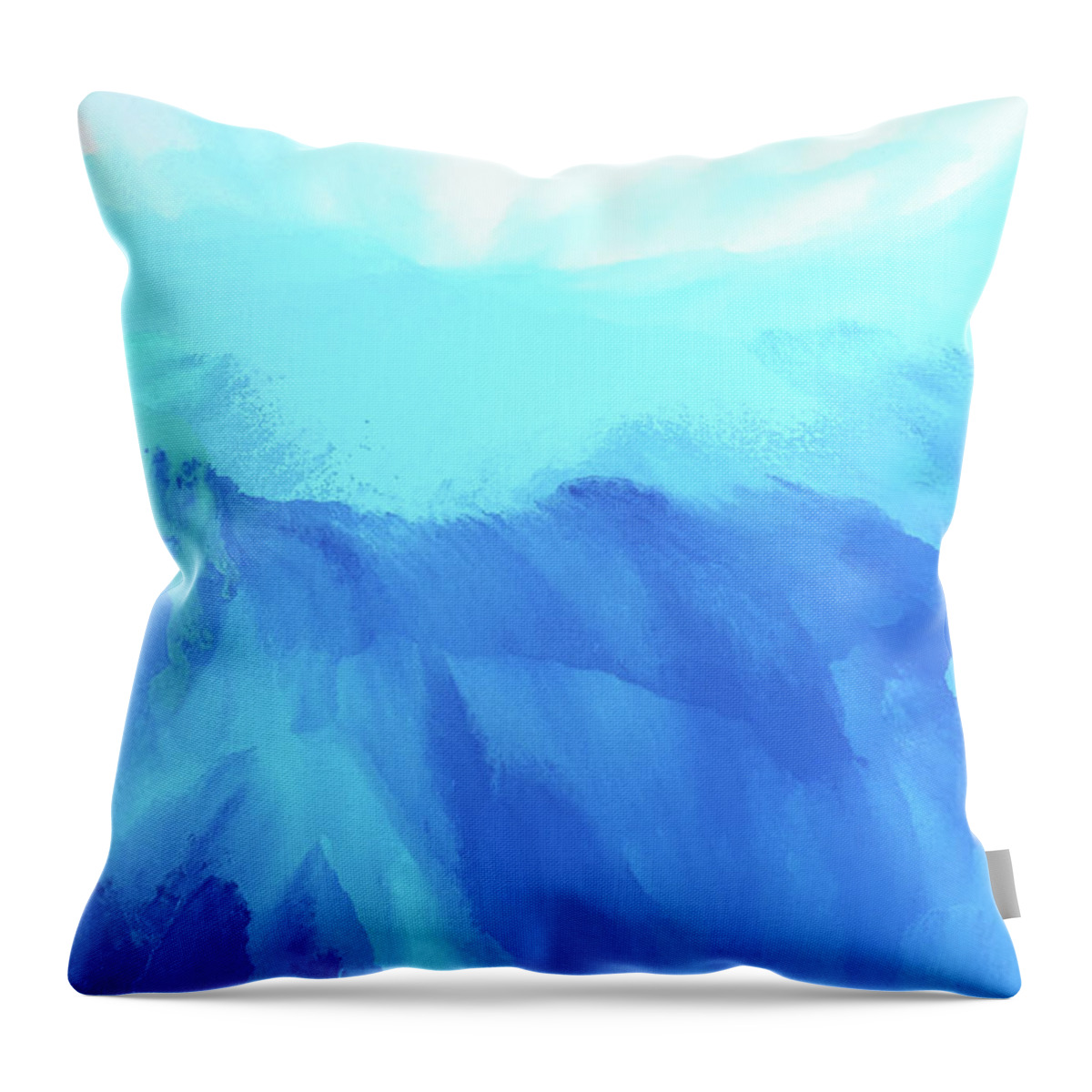 Flowing Throw Pillow featuring the painting Purely Refreshing by Linda Bailey
