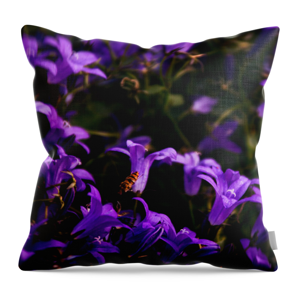  Throw Pillow featuring the photograph Purple Flowers by Manuel Parini