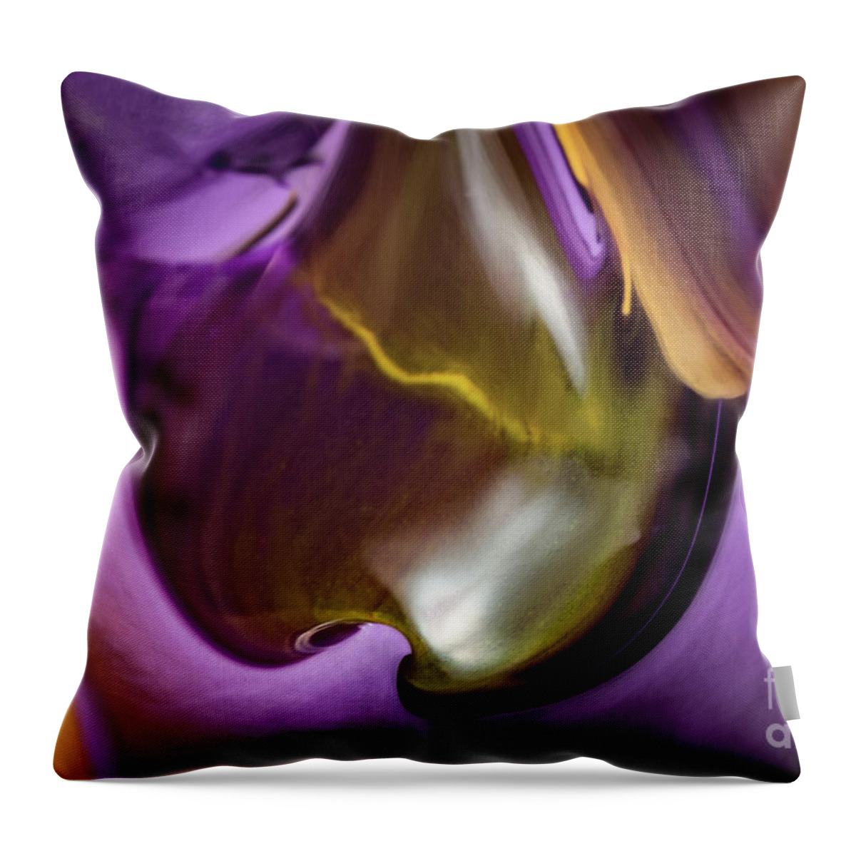 Abstract Throw Pillow featuring the photograph Purple Haze by Patti Schulze