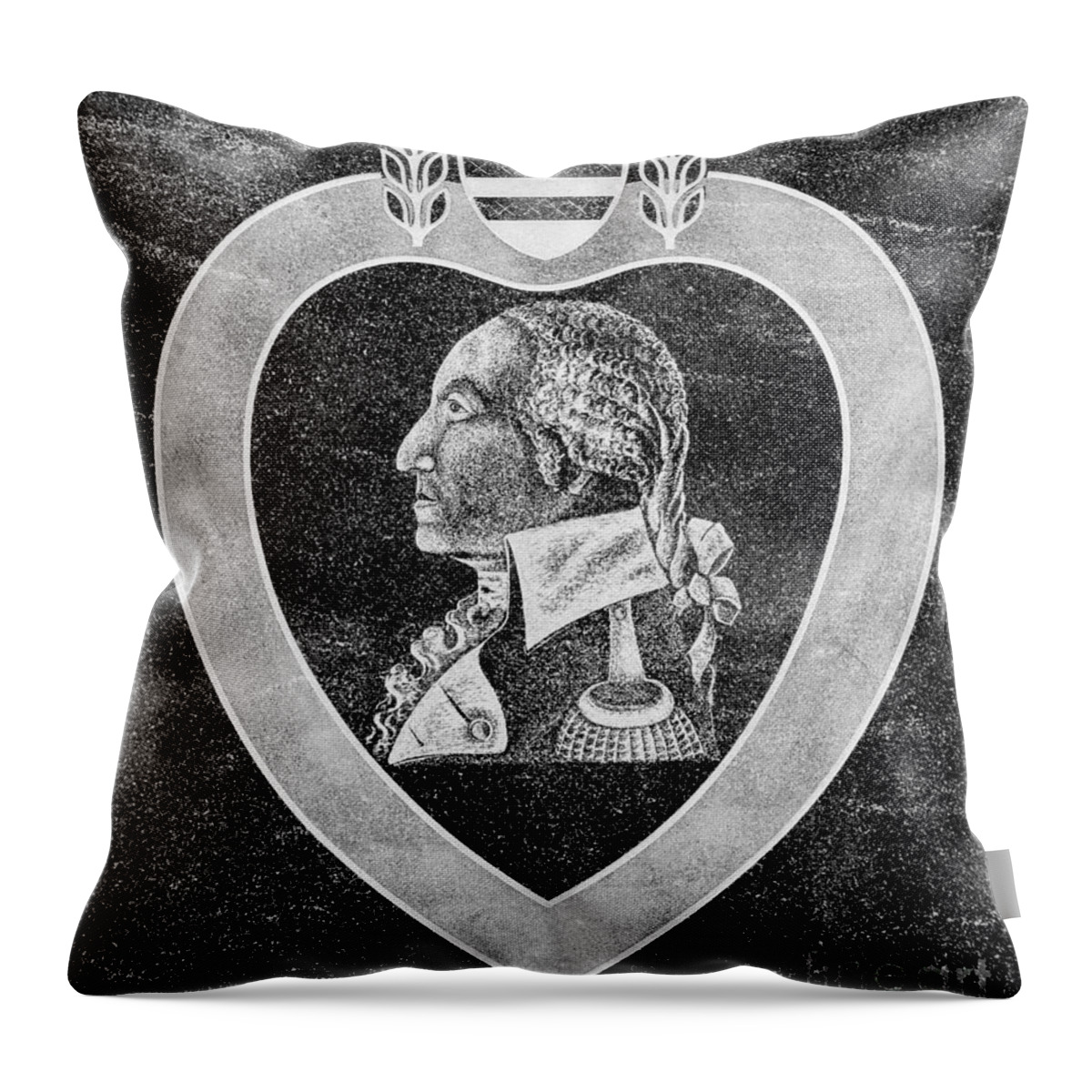 Purple Heart Throw Pillow featuring the photograph Purple Heart Emblem Polished Granite by Gary Whitton