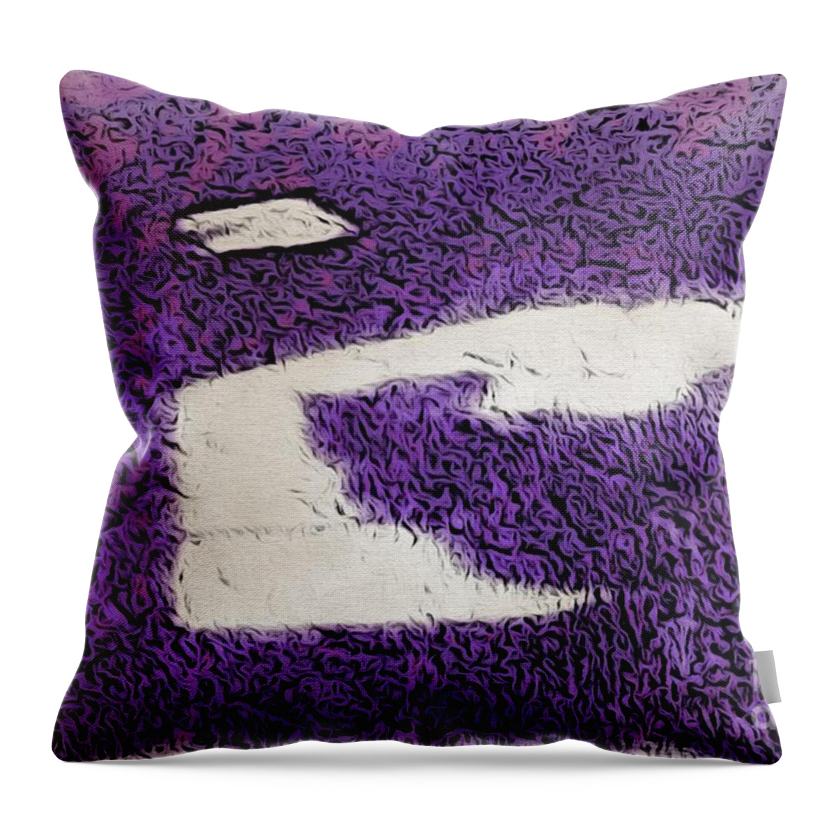 Kitty In The Window Throw Pillow featuring the photograph Purple Kitty Image Abstract by Phyllis Kaltenbach