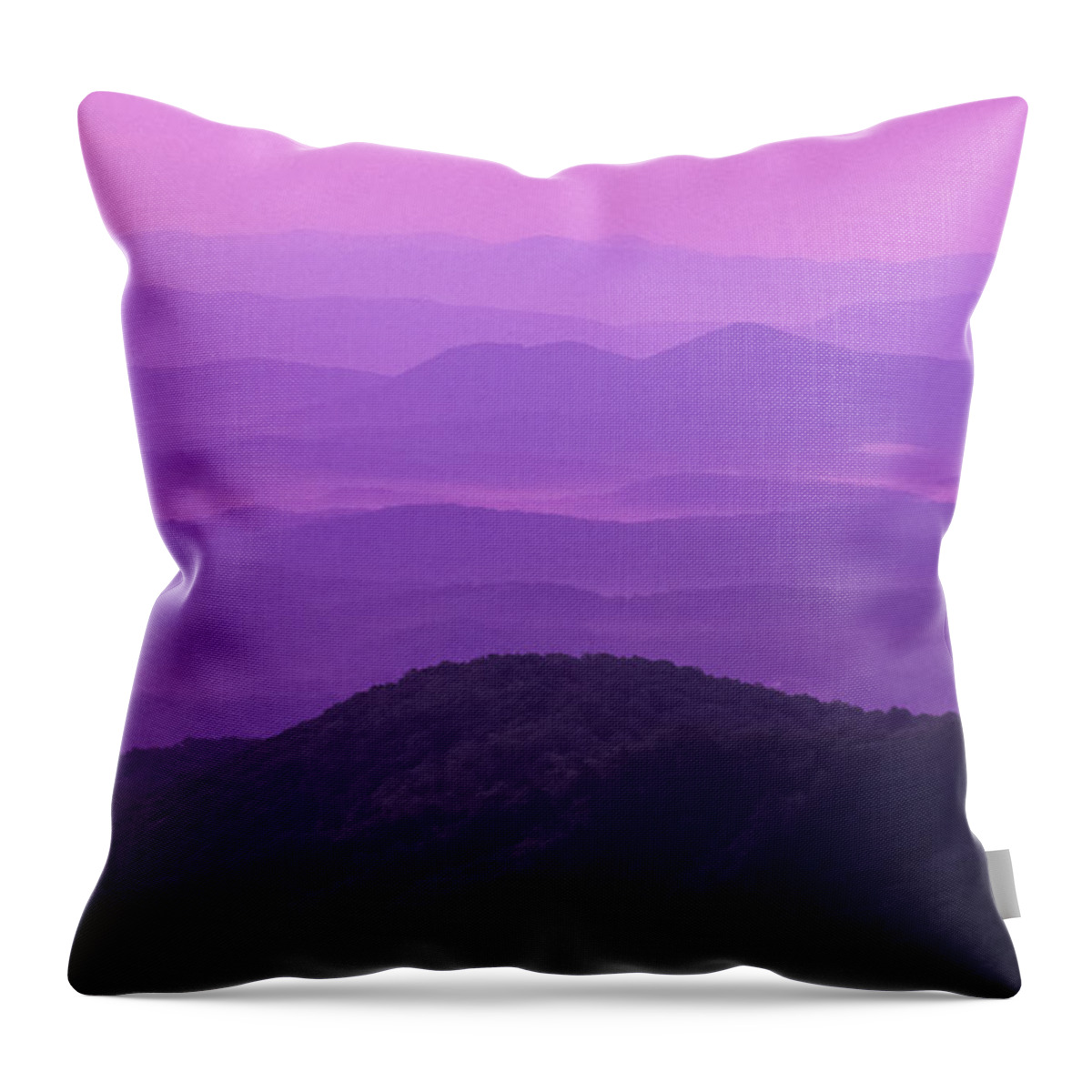 Asheville Throw Pillow featuring the photograph Purple Mountains by Joye Ardyn Durham