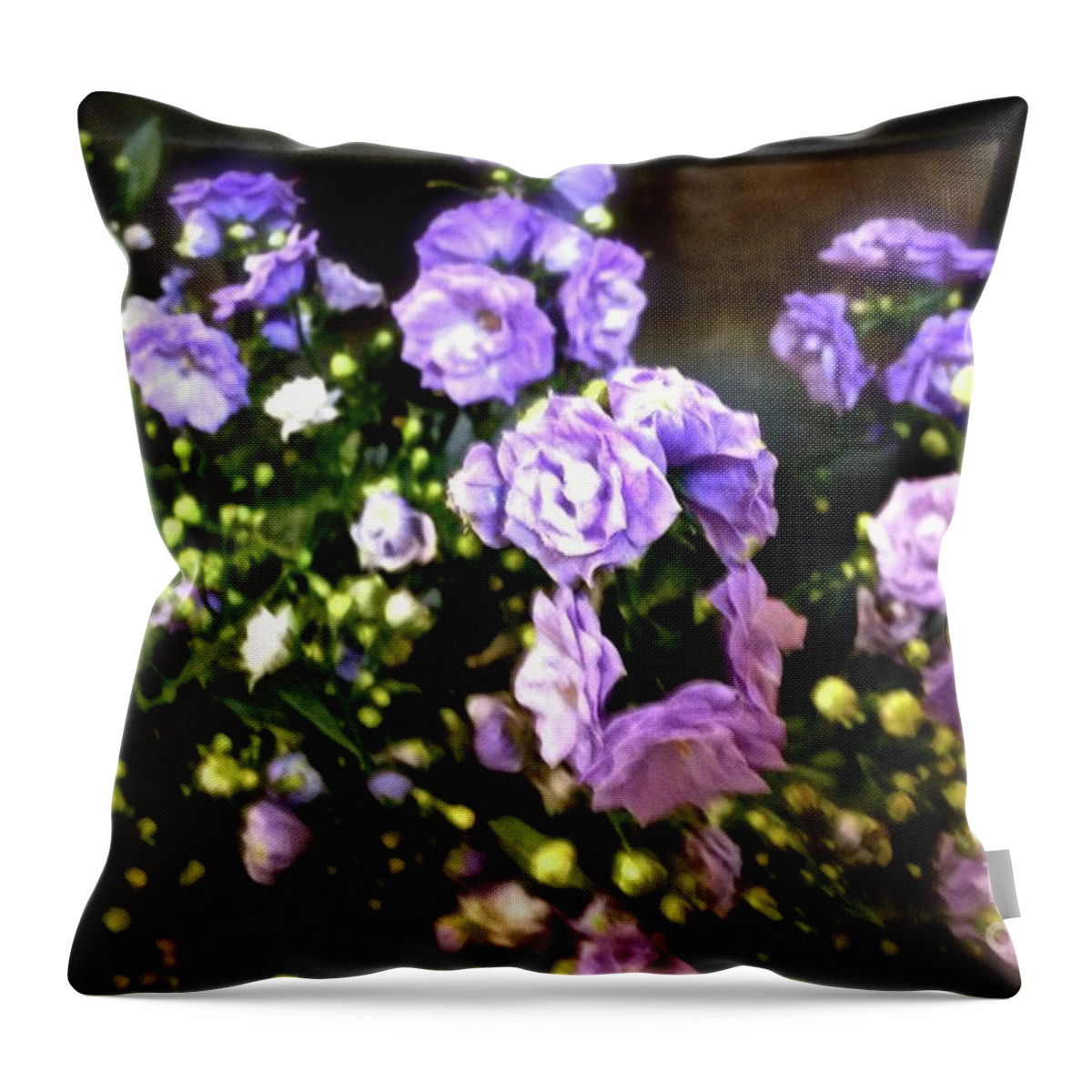 Violet Throw Pillow featuring the photograph Purple Pretties by Beth Saffer