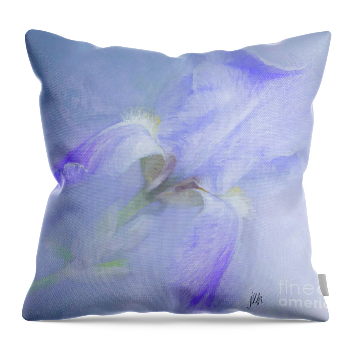 Purple Throw Pillow featuring the photograph Purple Summer Iris by JBK Photo Art