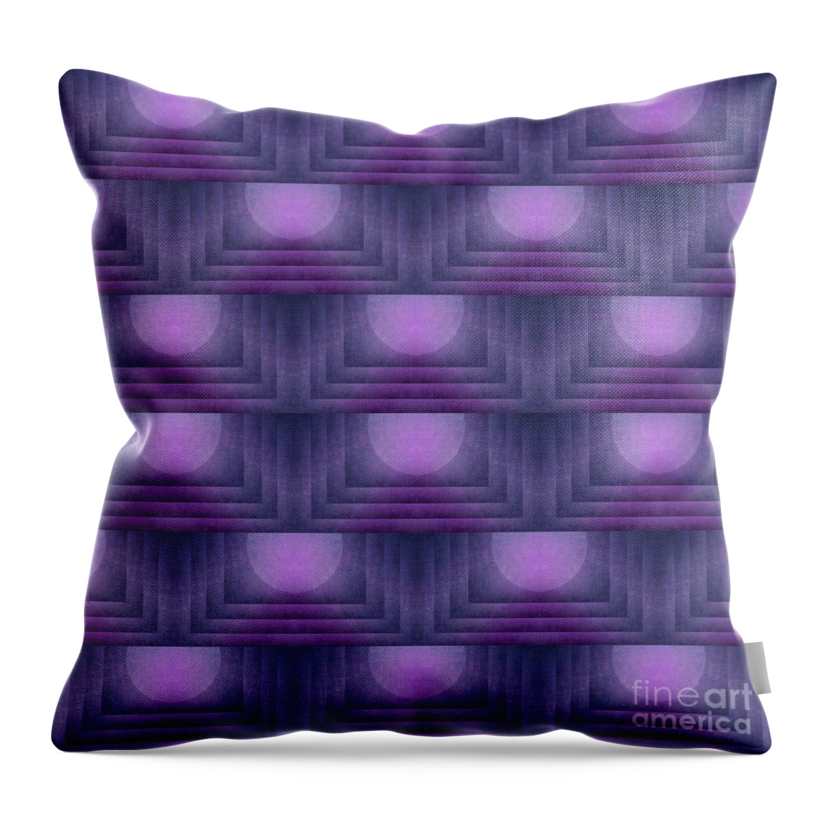 Purple Throw Pillow featuring the digital art Purple Sun Deco by Patricia Strand