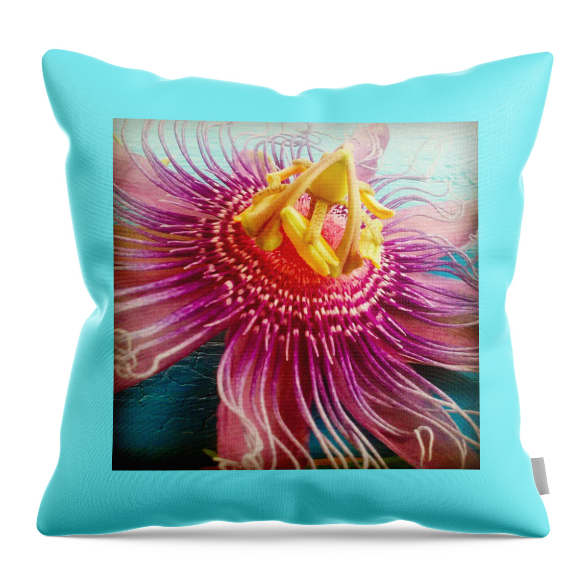 Flower Tropical Exotic Nature Beach Hues Art Throw Pillow featuring the photograph Purple Tropic by Alicia Berent