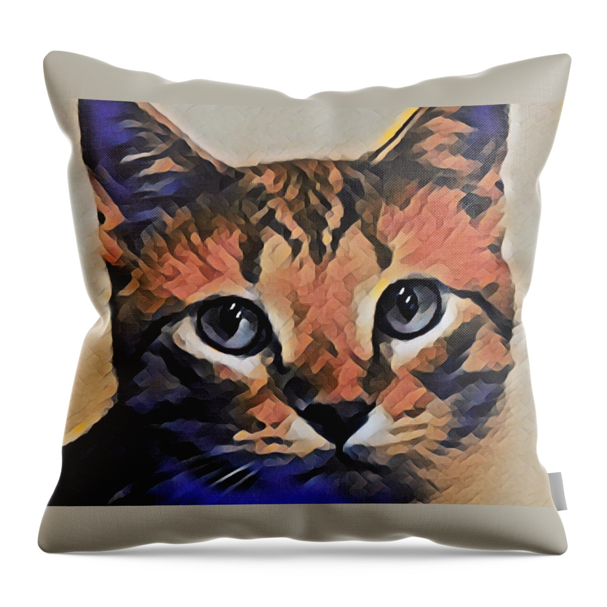 Cat Throw Pillow featuring the photograph Purrfect by Kimberly Woyak