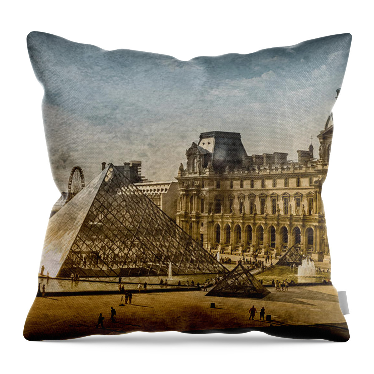 France Throw Pillow featuring the photograph Paris, France - Pyramide by Mark Forte