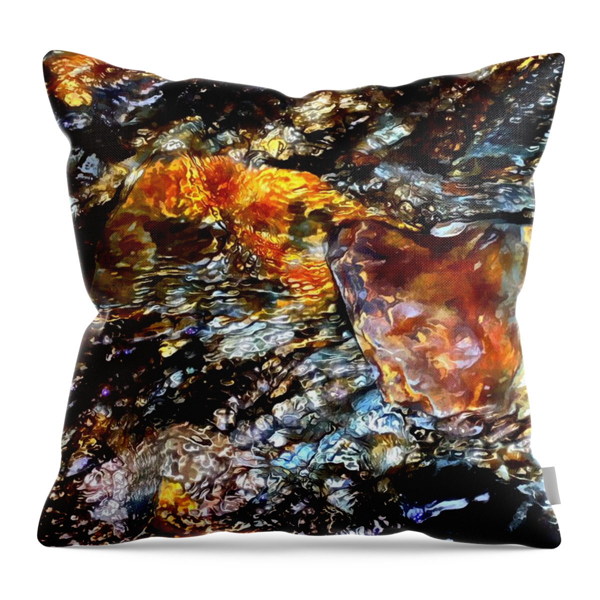 Rock Throw Pillow featuring the photograph Pyrite treasure by Janine Riley
