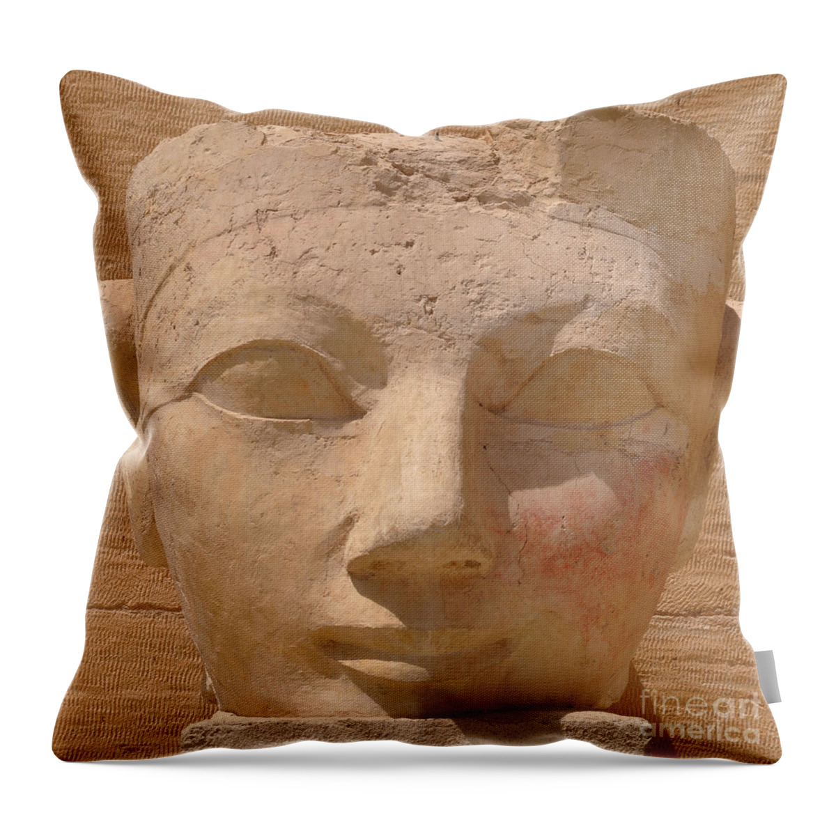 Egypt Throw Pillow featuring the photograph Queen Hatshepsut by Stevyn Llewellyn