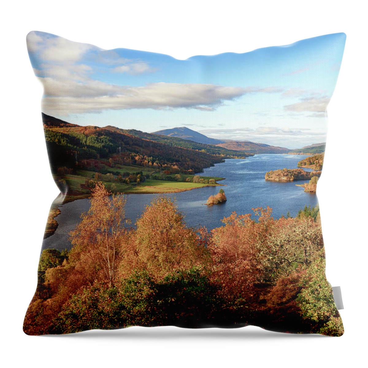 Queens View Throw Pillow featuring the photograph Queens View by Grant Glendinning