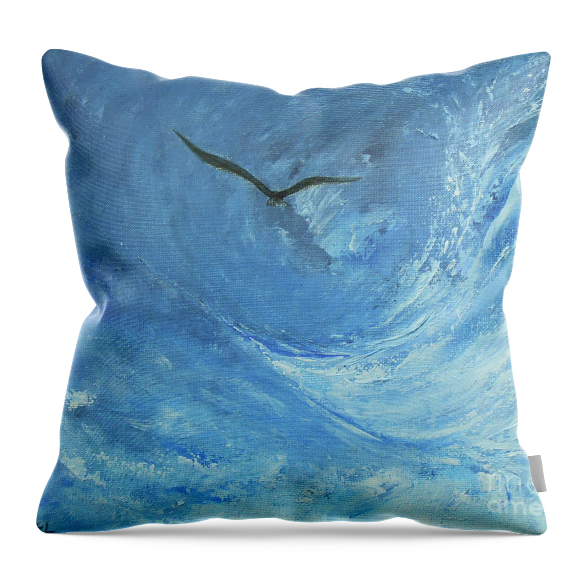 Abstract Throw Pillow featuring the painting Quest by Jane See