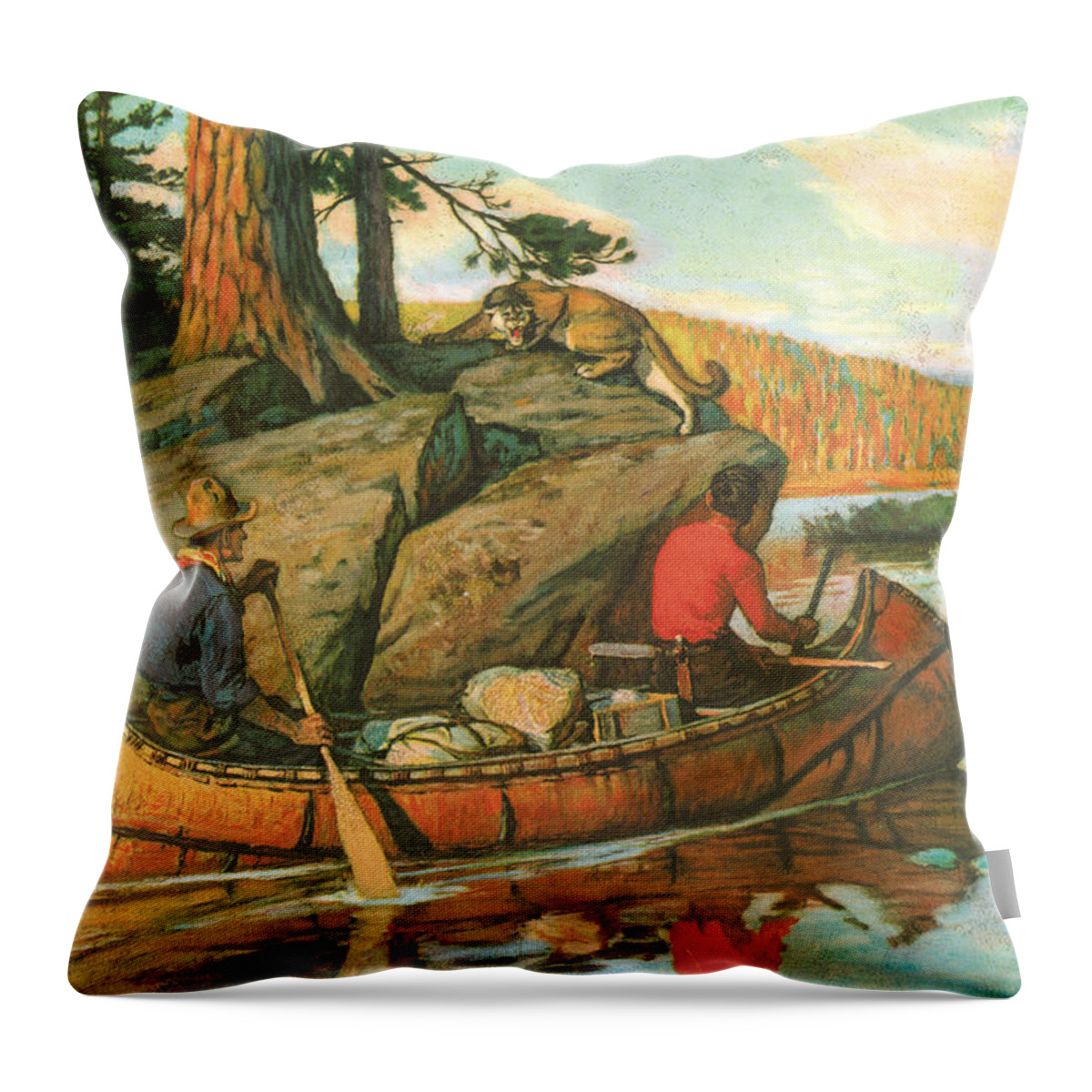 Phillip Goodwin Throw Pillow featuring the painting Quick Action by JQ Licensing