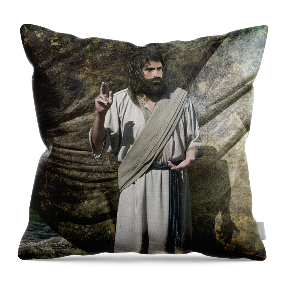 Jesus Throw Pillow featuring the photograph Quiet Be Still by Acropolis De Versailles