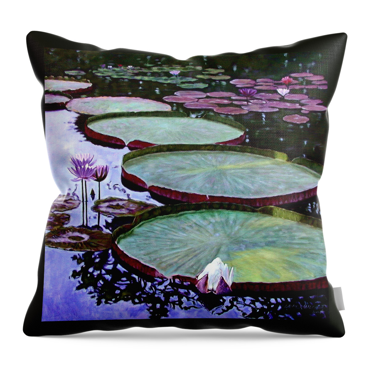 Botanical Throw Pillow featuring the painting Quiet Beauty by John Lautermilch