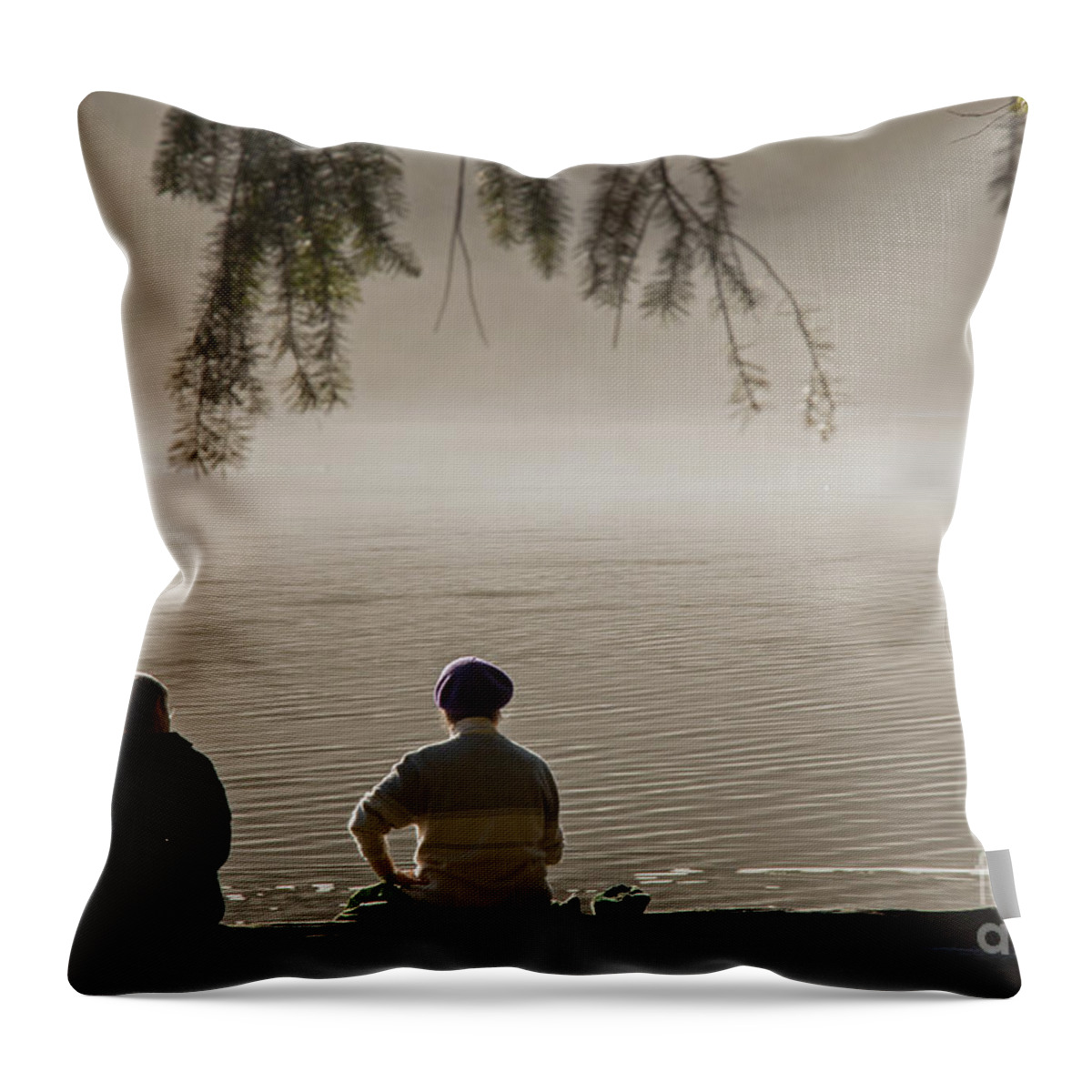 Morning Throw Pillow featuring the photograph Quiet Time by Inge Riis McDonald