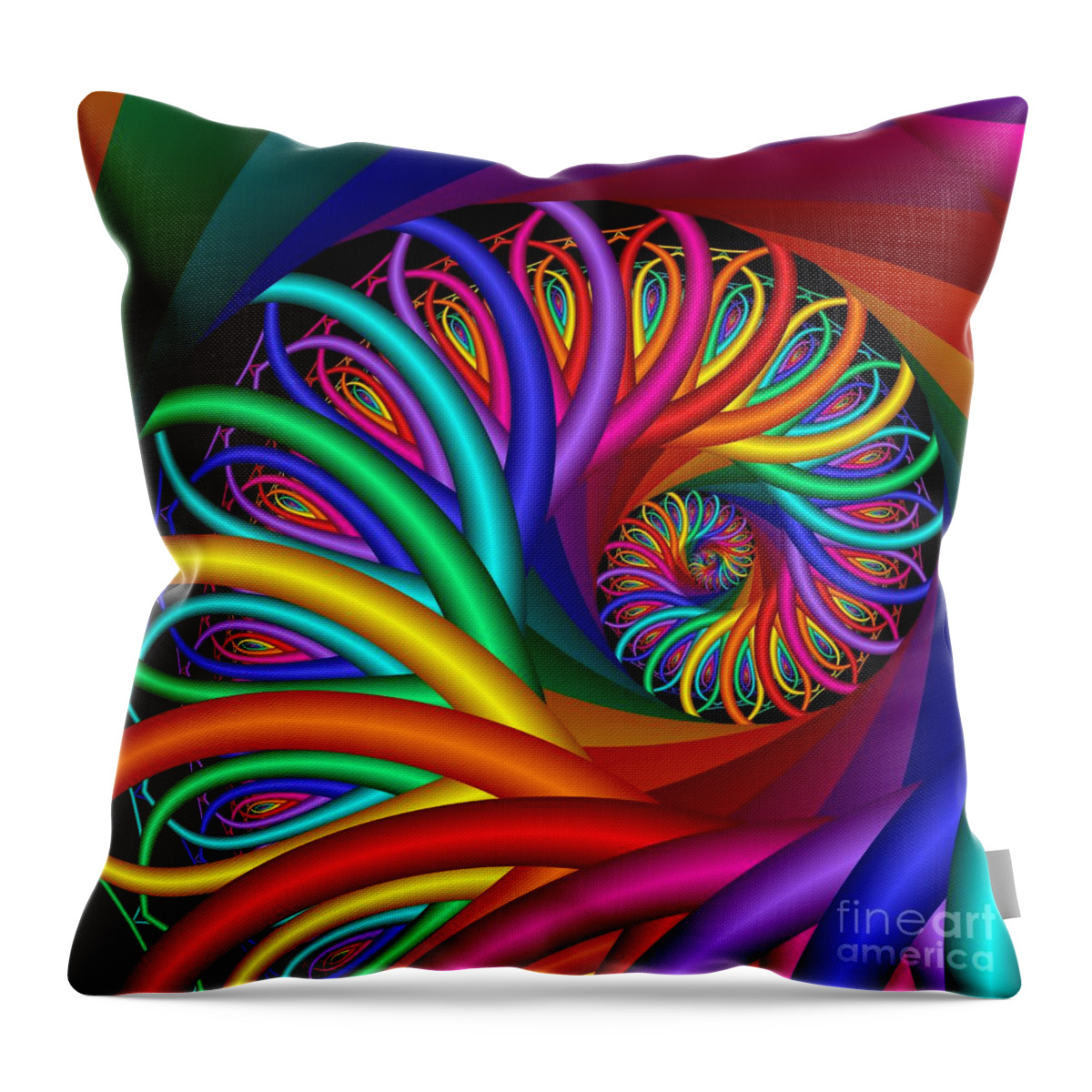 3d Throw Pillow featuring the digital art Quite In Different Colors -7- by Issa Bild