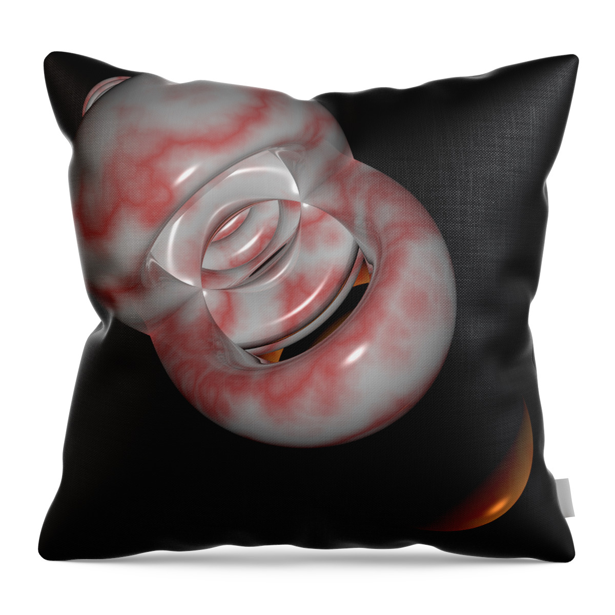 Mouth Throw Pillow featuring the digital art R 004 D by Rolf Bertram