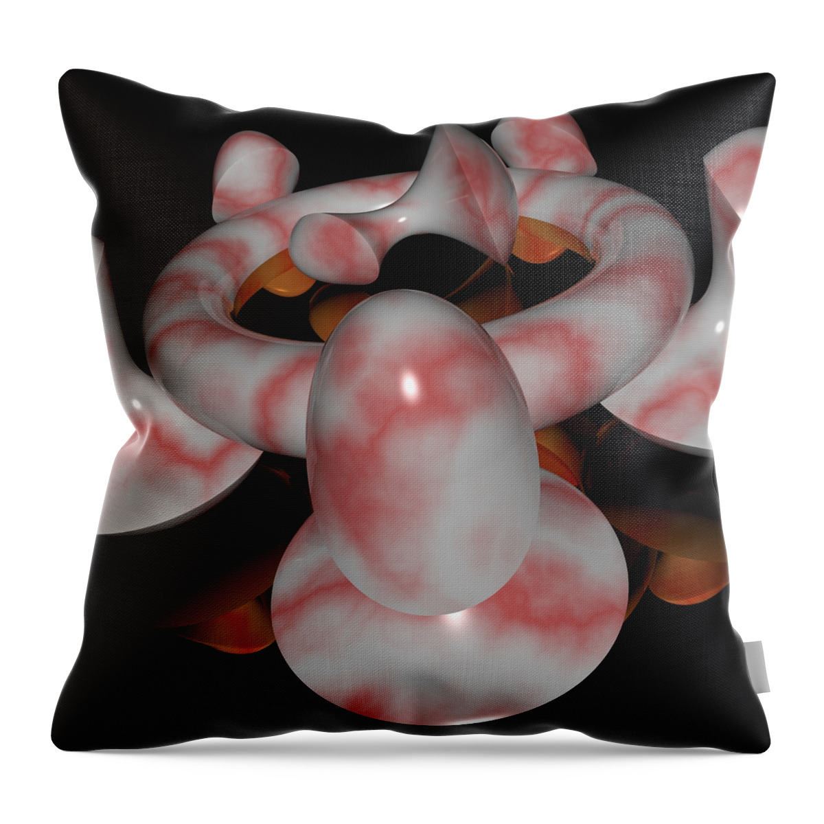  Throw Pillow featuring the digital art R 007 B by Rolf Bertram