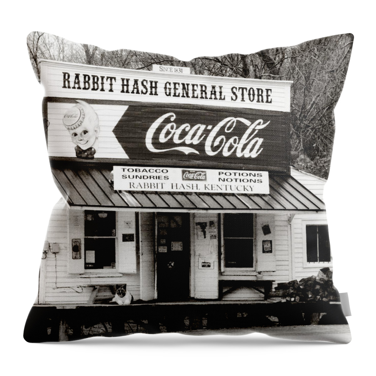 Rabbit Hash General Store Throw Pillow featuring the photograph Rabbit Hash General Store- Photogaphy by Linda Woods by Linda Woods