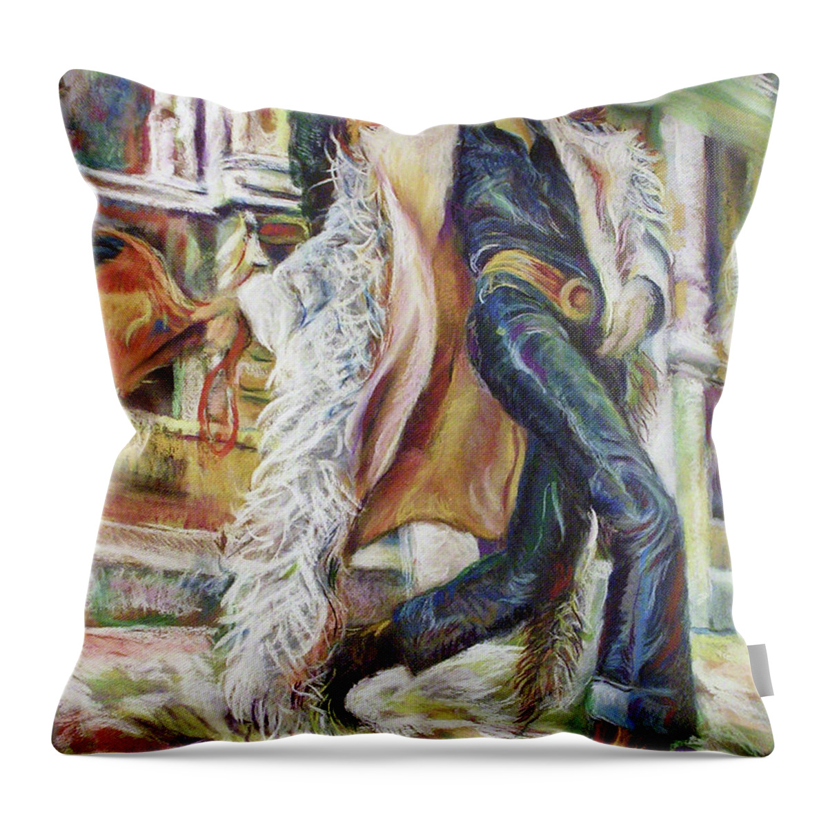 Pastel Throw Pillow featuring the photograph Rachel Kirby 2 by Jean-Marc Robert