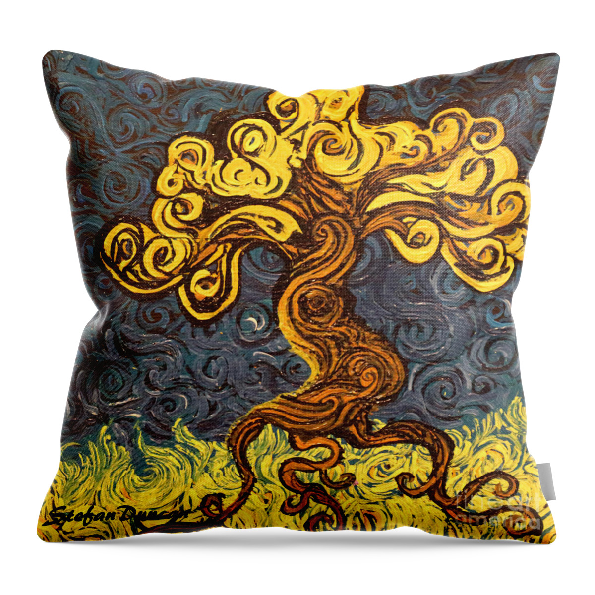 Impressionism Throw Pillow featuring the painting Radiant Within by Stefan Duncan