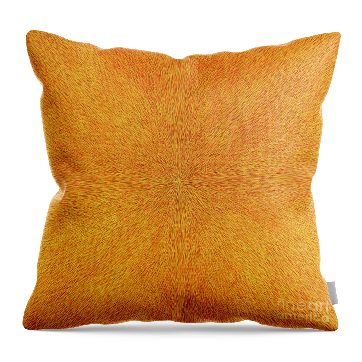 Radiation Throw Pillow featuring the painting Radiation with Gold Red and Brown by Dean Triolo