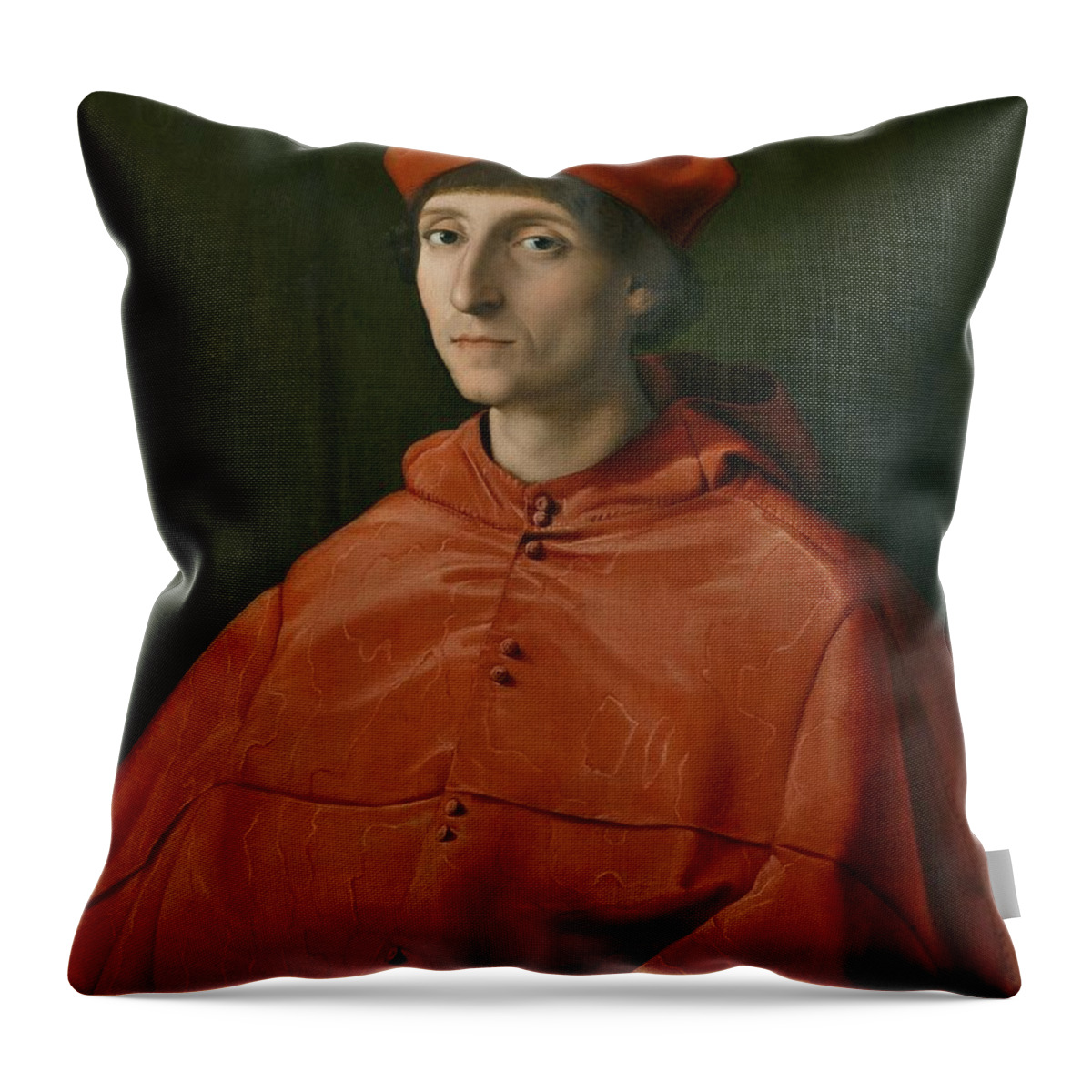 Cardinal Throw Pillow featuring the painting Rafael by MotionAge Designs