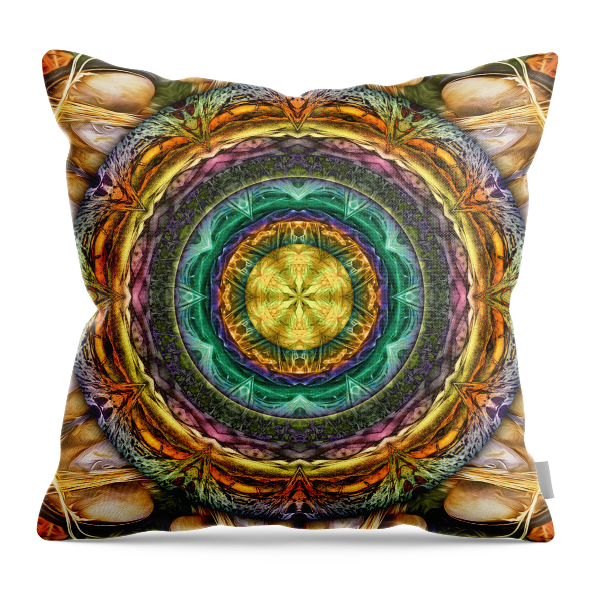 Mandalas From Trash Throw Pillow featuring the digital art Ragtime Two-Step by Becky Titus