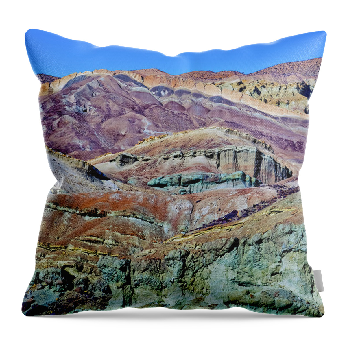 Rainbow Basin Throw Pillow featuring the photograph Rainbow Basin National Natural Landmark by Kyle Hanson