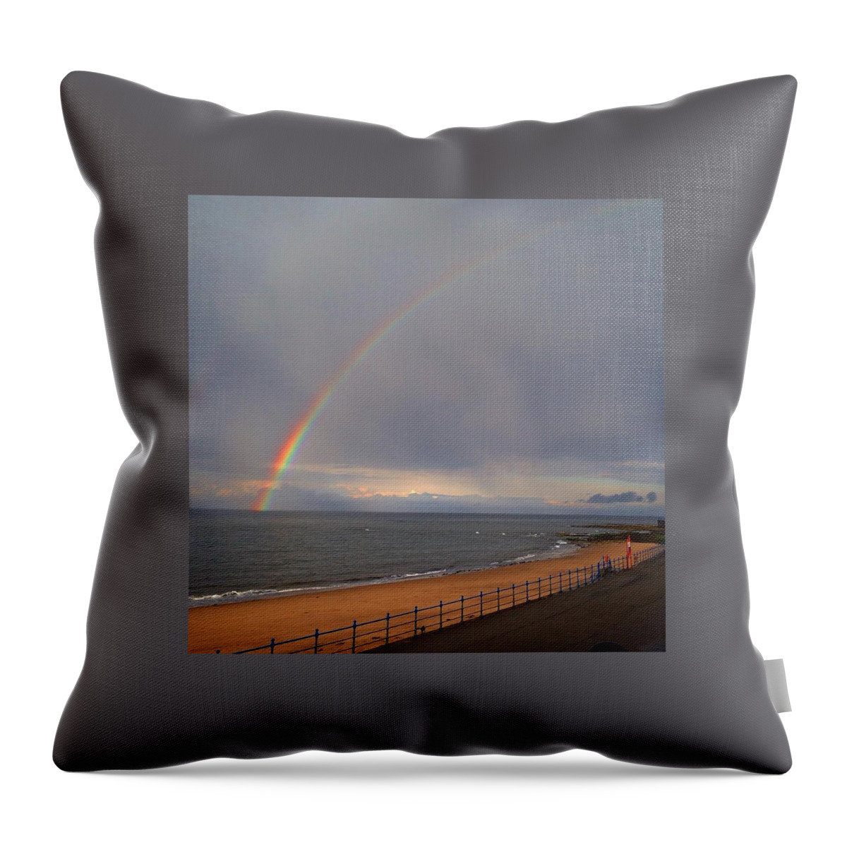 Beach Throw Pillow featuring the photograph Rainbow Beach by Craig Gilbraith