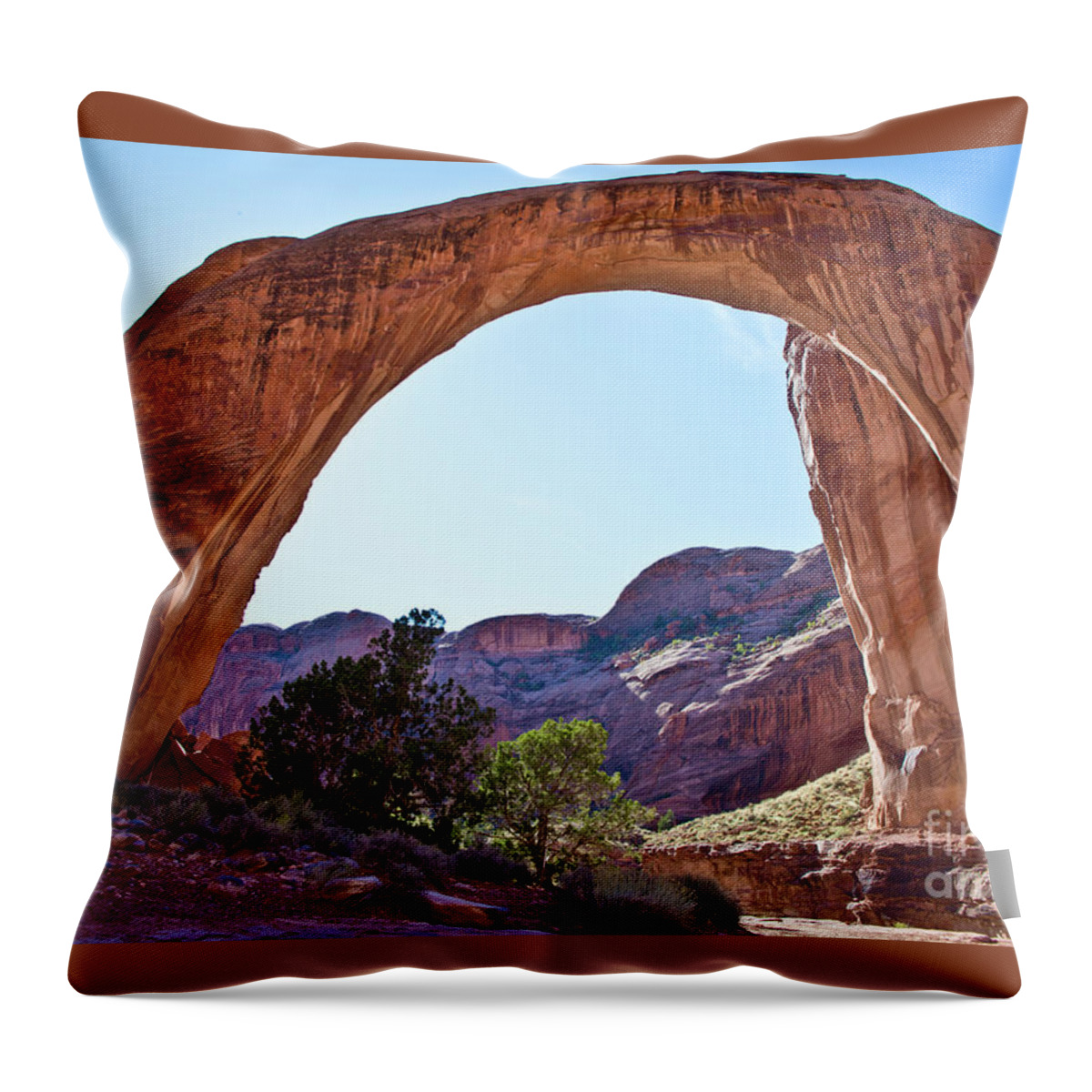 Arizona Throw Pillow featuring the photograph Rainbow Bridge by Kathy McClure
