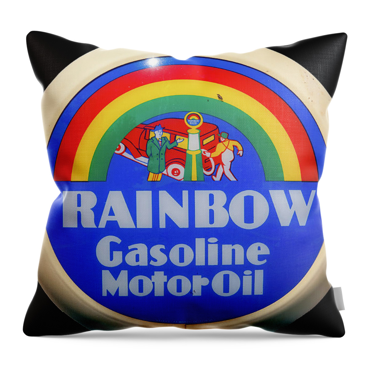Missouri Throw Pillow featuring the photograph Rainbow Gasoline by Steve Stuller