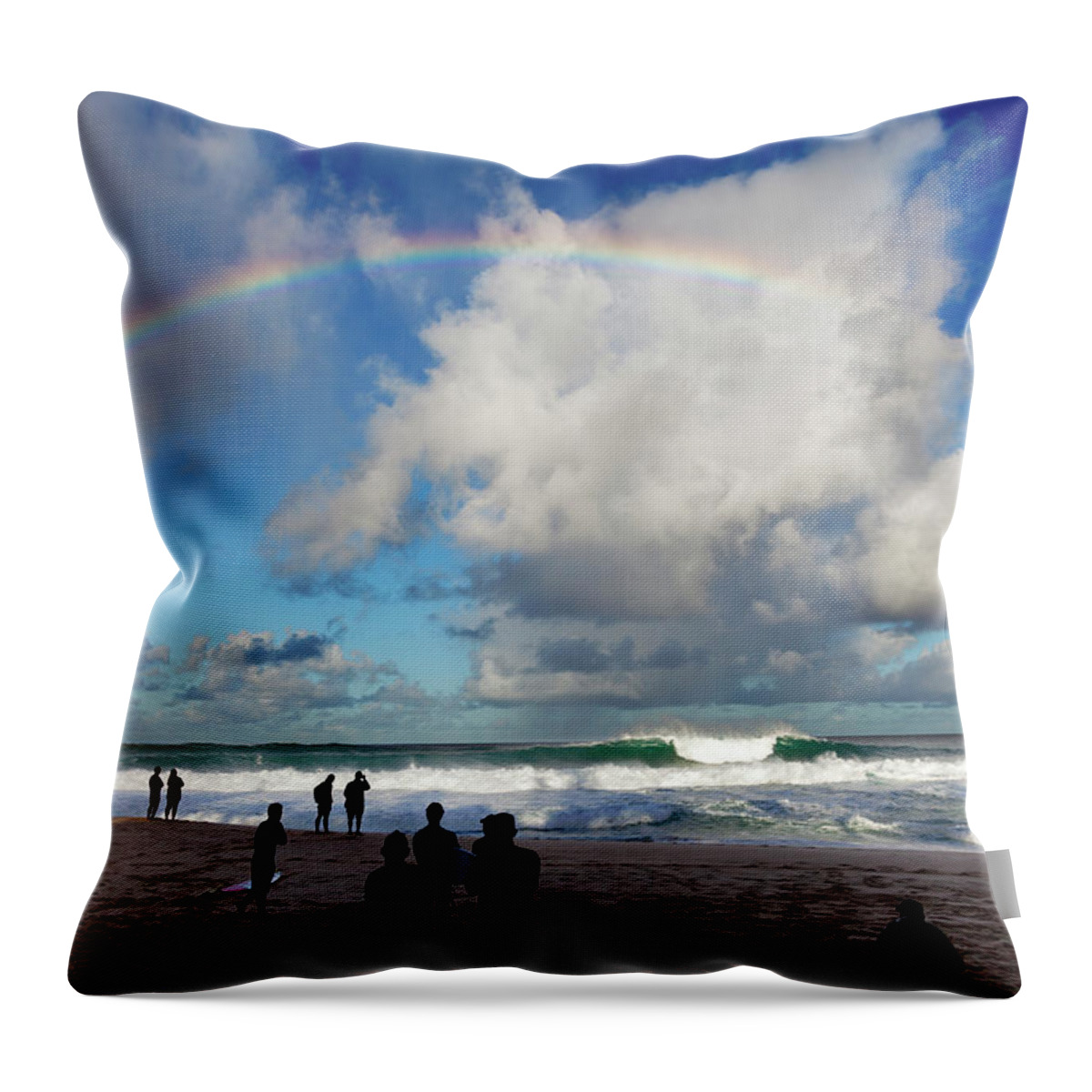 Rainbows Throw Pillow featuring the photograph Rainbow Silhouettes by Sean Davey