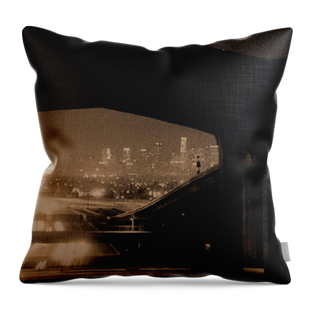 Los Angeles Throw Pillow featuring the photograph Ramp Into LA by Richard Omura