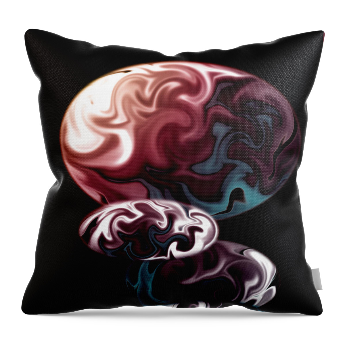 Thought Throw Pillow featuring the digital art Random Thoughts by Carol Crisafi