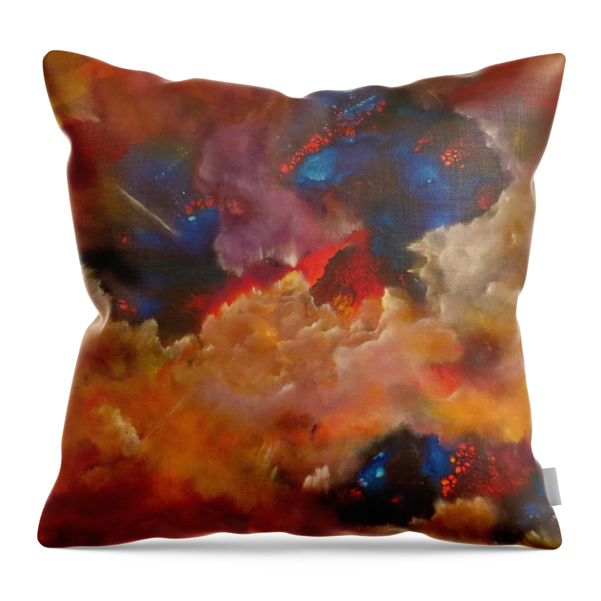 Abstract Throw Pillow featuring the painting Rapture by Soraya Silvestri