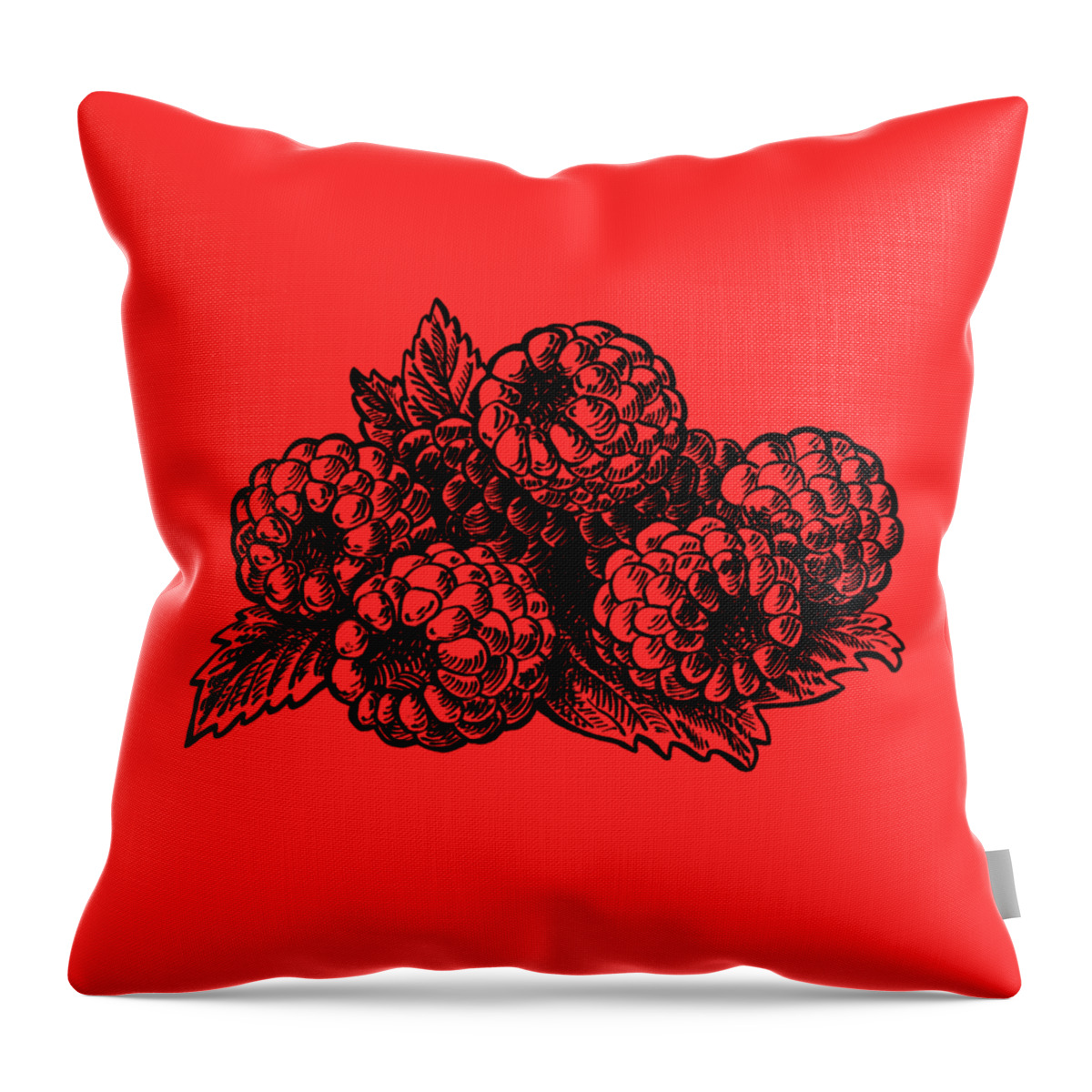Raspberries Throw Pillow featuring the painting Raspberries Image by Irina Sztukowski