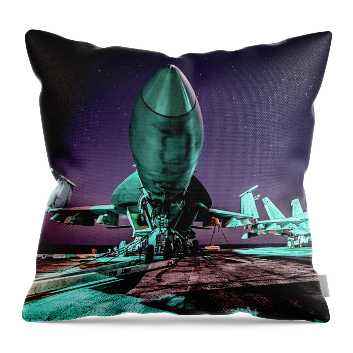 Navy Throw Pillow featuring the photograph Reaching for the Stars by Larkin's Balcony Photography