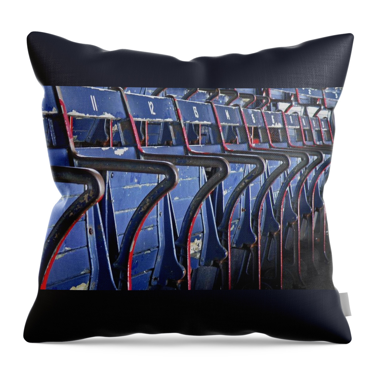 Boston Throw Pillow featuring the photograph Ready for Red Sox by Donna Shahan