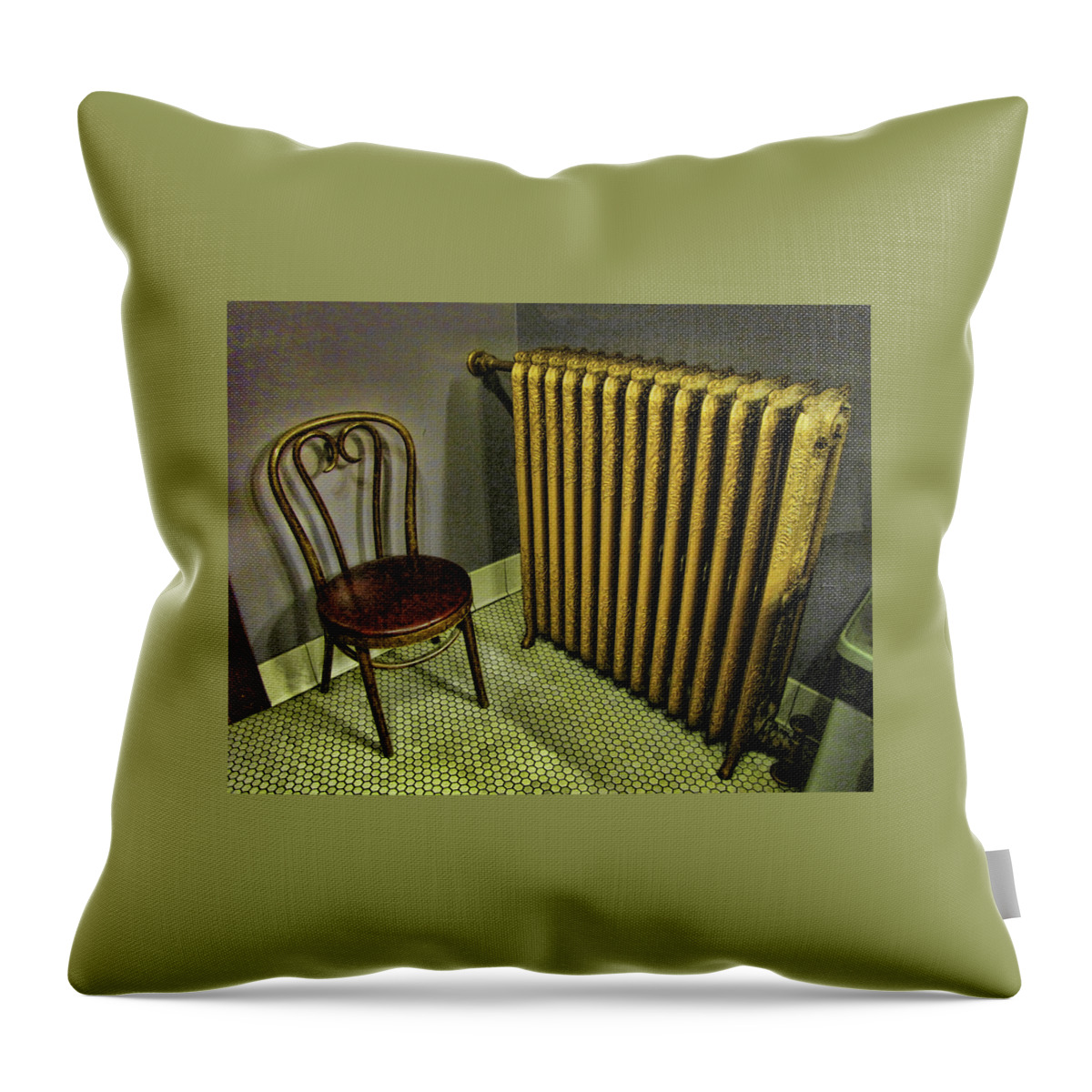 Radiator Throw Pillow featuring the photograph Ready to Heat by Helaine Cummins