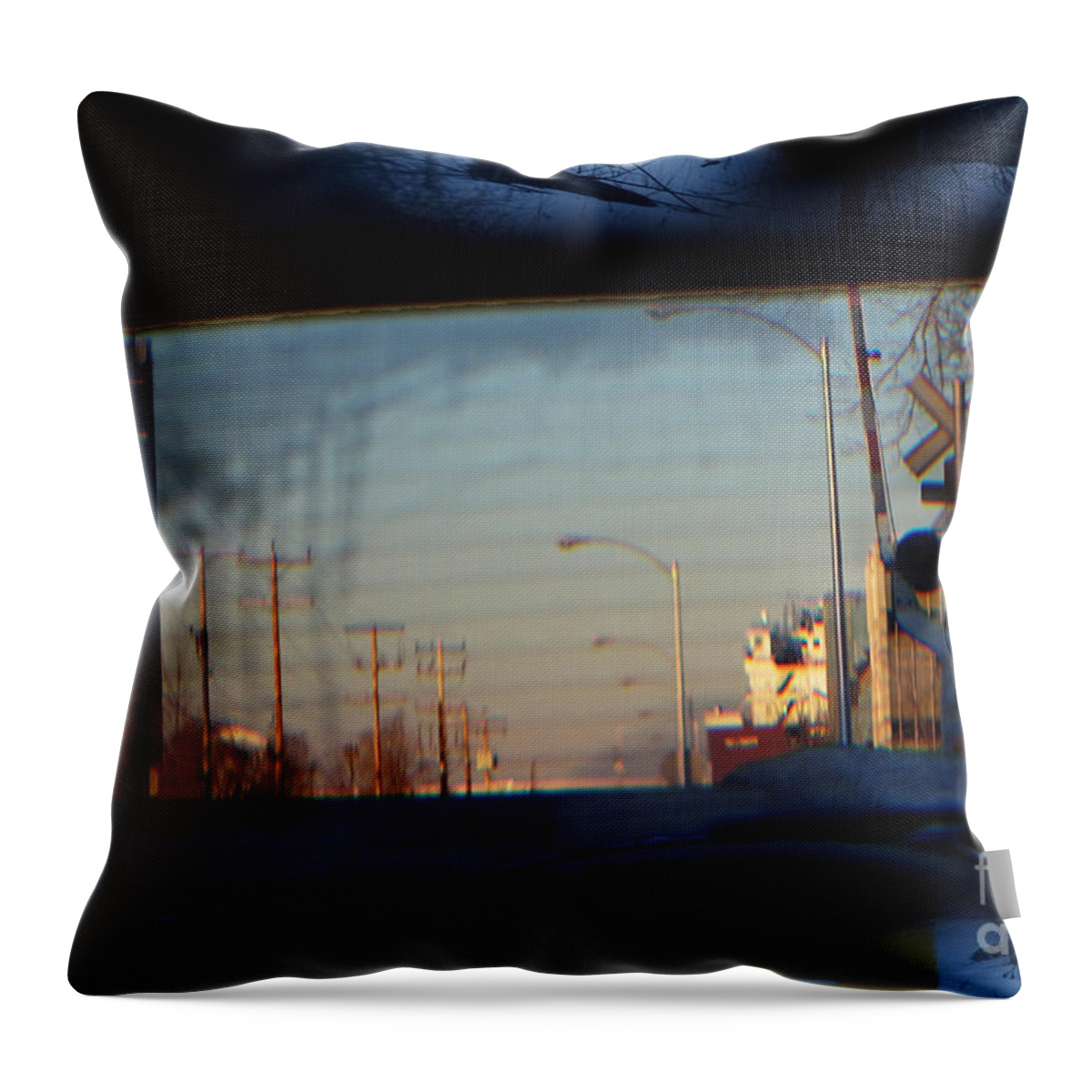 Milwaukee Throw Pillow featuring the digital art Rear View 2 - The Places I have Been by David Blank