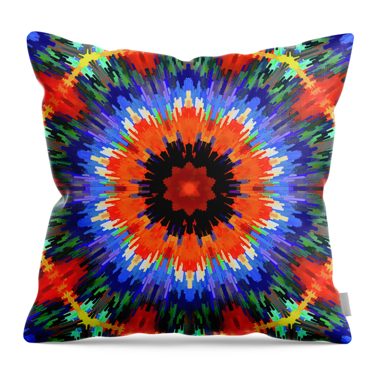 Mandala Art Throw Pillow featuring the painting Receives by Jeelan Clark