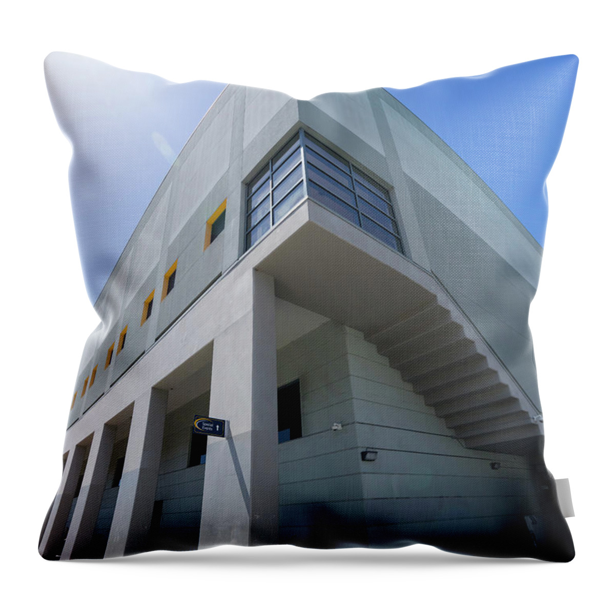 Wingsdomain Throw Pillow featuring the photograph Recreational Sports Facility at University of California Berkeley DSC6310 by San Francisco