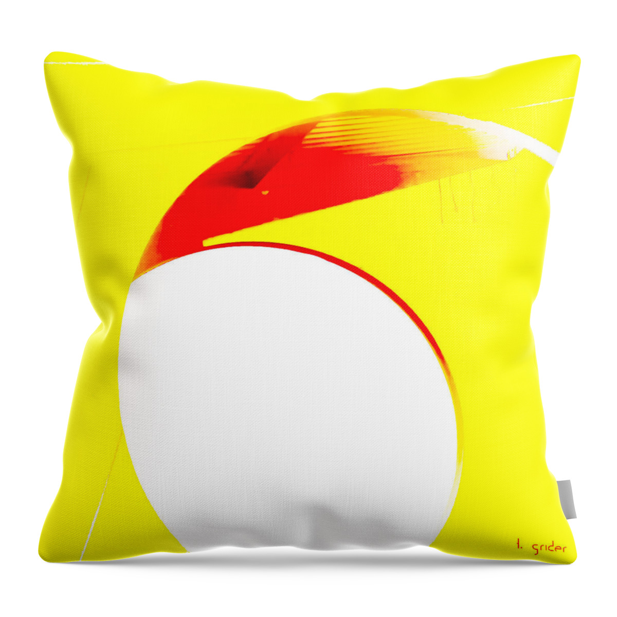 Abstract Throw Pillow featuring the photograph Red and Yellow Abstract by Tony Grider